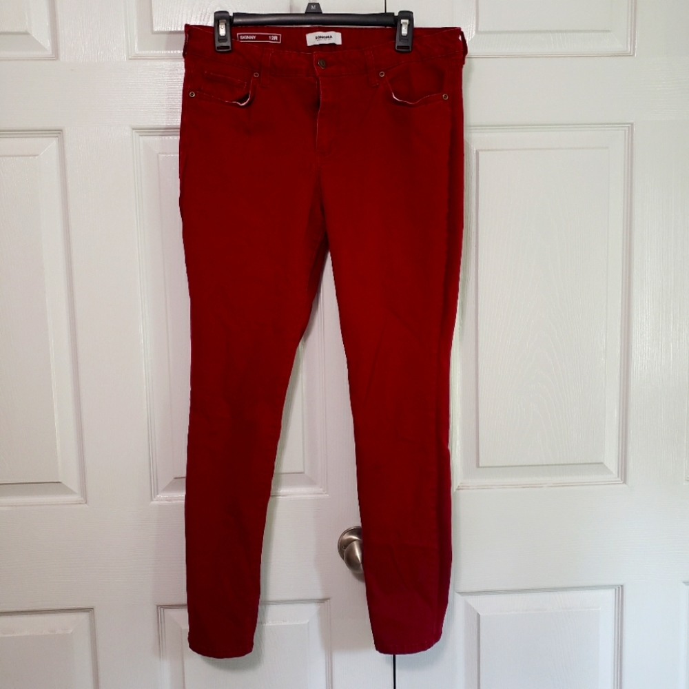 Sonoma Dark Red Skinny Pants